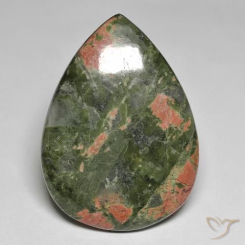 56.12 ct Multicolor Jasper Stone, Natural Jasper in Pear Cabochon Shape for Sale