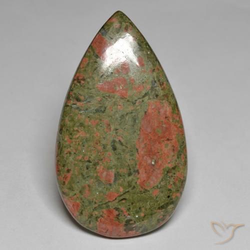 40.05ct Natural Multicolor Jasper, Pear Shape, Opaque