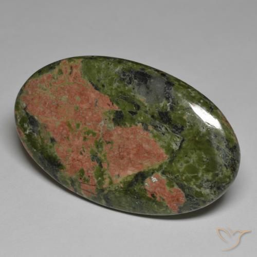 64.77 ct Multicolor Jasper Stone, Natural Jasper in Oval Cabochon Shape for Sale