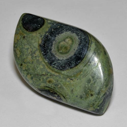 37 x 21,2mm fancy-schliff mehrfarbiger Jaspis aus Indonesien, Gewicht von 45,21 ct, natürlicher Edelstein in Opaque Reinheit, 1 Stück fancy-schliff Jaspis - Farbe: Mehrfarbig, Mohs-Härte von 6,5 - 7 Geeignet für den täglichen Gebrauch im Schmuck, Photo A
