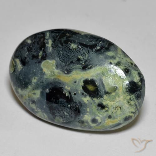 24.78 ct Multicolor Jasper Stone, Natural Jasper in Oval Cabochon Shape for Sale