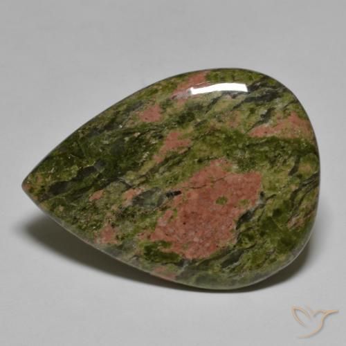 33.14ct Natural Multicolor Jasper, Pear Shape, Opaque, Photo A