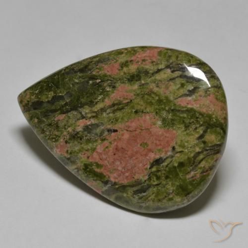 33.14 ct Multicolor Jasper Stone, Natural Jasper in Pear Cabochon Shape for Sale