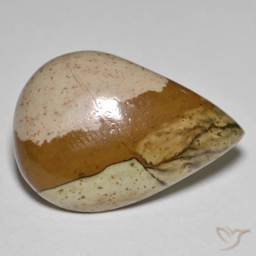 25.66 ct Multicolor Jasper Stone, Natural Jasper in Pear Cabochon Shape for Sale