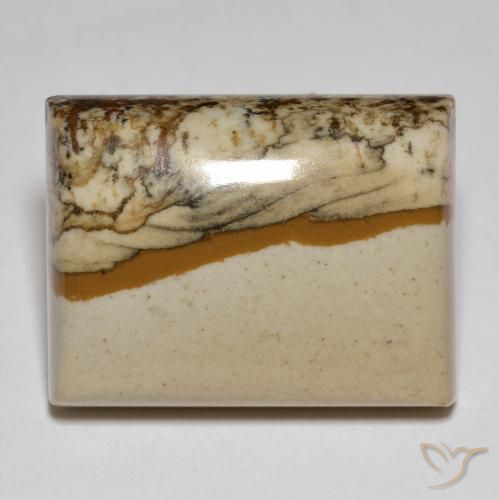 24.30 ct Multicolor Jasper Stone, Natural Jasper in Baguette Cabochon Shape for Sale
