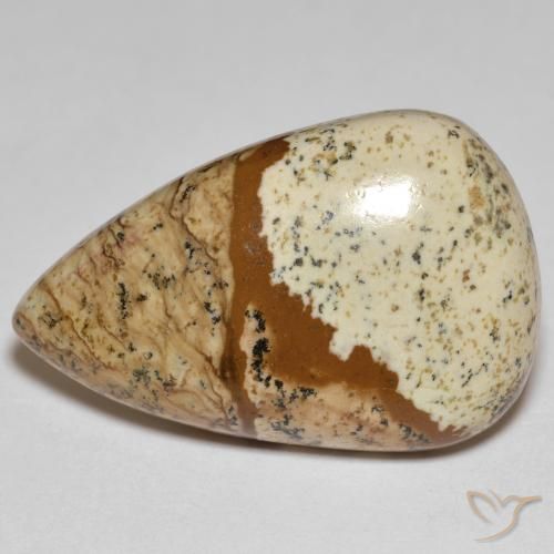 Jaspe Multicolor Cabujón Pera de 27,9 x 17,9mm de Indonesia, peso de 24.18 ct, piedra preciosa natural No tratado en claridad Opaco, Jaspe de 1 pieza - Color: Multicolor, dureza Mohs de 6.5 - 7 Adecuado para joyas de uso diario, Photo A