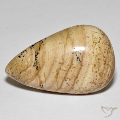 32.33ct Natural Multicolor Jasper, Pear Shape, Opaque