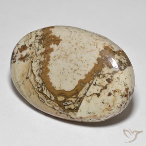 42.85 ct Multicolor Jasper Stone, Natural Jasper in Oval Cabochon Shape for Sale