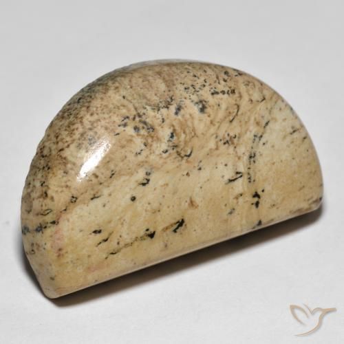 38.51 ct Multicolor Jasper Stone, Natural Jasper in Half Moon Cabochon Shape for Sale