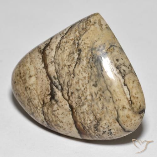 32.69 ct Multicolor Jasper Stone, Natural Jasper in Pear Cabochon Shape for Sale