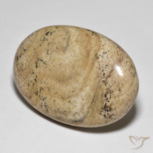 31.50 ct Multicolor Jasper Stone, Natural Jasper in Oval Cabochon Shape for Sale