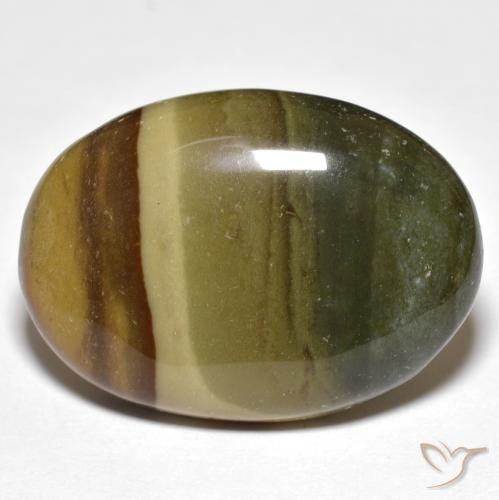 22.93ct Natural Multicolor Jasper, Oval, Opaque