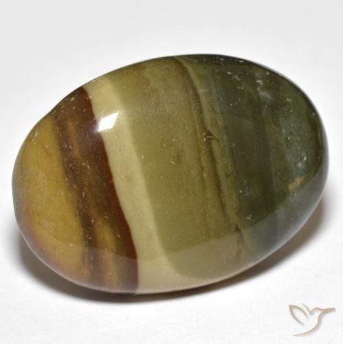 22.93 ct Multicolor Jasper Stone, Natural Jasper in Oval Cabochon Shape for Sale
