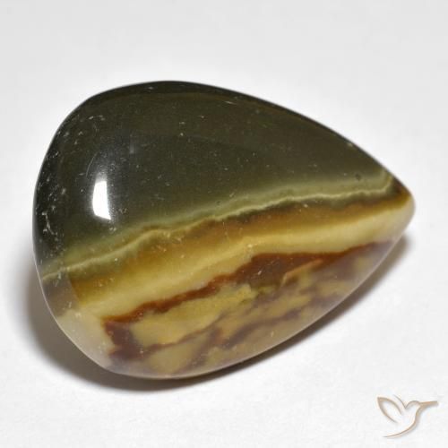 20.58 ct Multicolor Jasper Stone, Natural Jasper in Pear Cabochon Shape for Sale