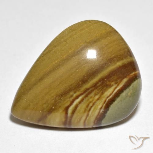 16.74ct Natural Multicolor Jasper, Pear Shape, Opaque