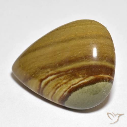 16.74 ct Multicolor Jasper Stone, Natural Jasper in Pear Cabochon Shape for Sale