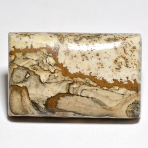 29.08 ct Multicolor Jasper Stone, Natural Jasper in Baguette Cabochon Shape for Sale