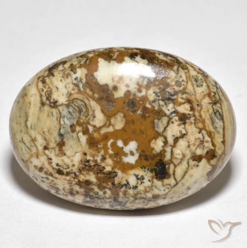 19.98 ct Multicolor Jasper Stone, Natural Jasper in Oval Cabochon Shape for Sale