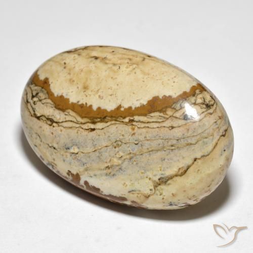 49.20 ct Multicolor Jasper Stone, Natural Jasper in Oval Cabochon Shape for Sale