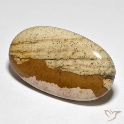 26.83 ct Multicolor Jasper Stone, Natural Jasper in Oval Cabochon Shape for Sale