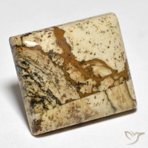 18.09 ct Multicolor Jasper Stone, Natural Jasper in Square Cabochon Shape for Sale