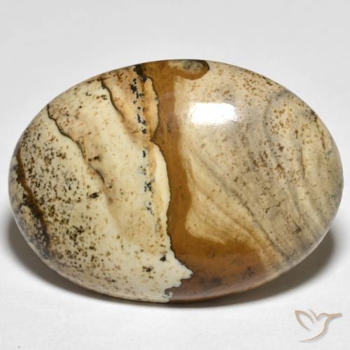 22.37 ct Multicolor Jasper Gemstone, Jasper Gem in Oval Cabochon Shape for Sale.