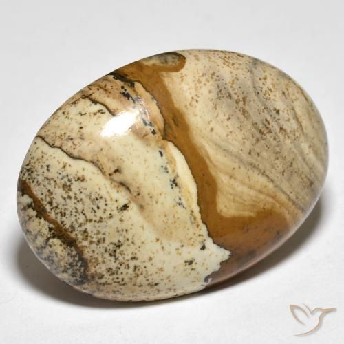 22.37 ct Multicolor Jasper Stone, Natural Jasper in Oval Cabochon Shape for Sale