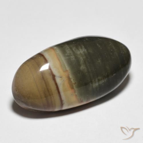 13.77 ct Multicolor Jasper Stone, Natural Jasper in Oval Cabochon Shape for Sale