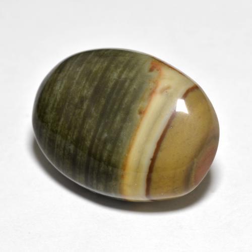 Multicolore Diaspro Gem - 14.9ct Ovale cabochon (ID: 600286)
