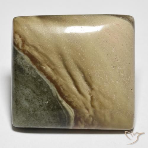 27.20 ct Multicolor Jasper Gemstone, Jasper Gem in Square Cabochon Shape for Sale.