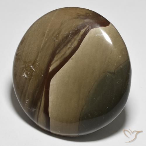 88.57 ct Multicolor Jasper Stone, Natural Jasper in Round Cabochon Shape for Sale