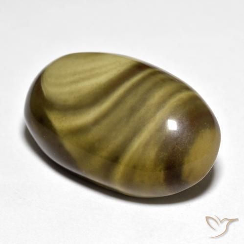 19.44 ct Multicolor Jasper Stone, Natural Jasper in Oval Cabochon Shape for Sale
