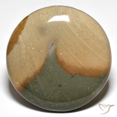 47.22ct Natural Multicolor Jasper, Round, Opaque