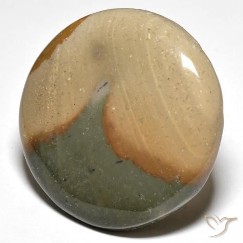 47.22 ct Multicolor Jasper Stone, Natural Jasper in Round Cabochon Shape for Sale