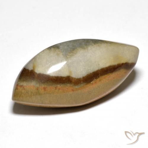 21.20 ct Multicolor Jasper Stone, Natural Jasper in Fancy Cabochon Shape for Sale