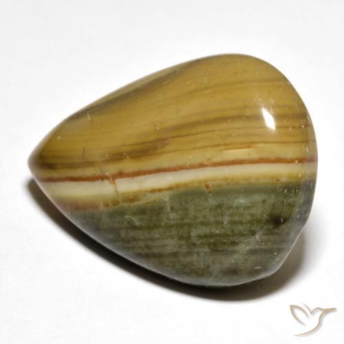 23.26ct Natural Multicolor Jasper, Pear Shape, Opaque