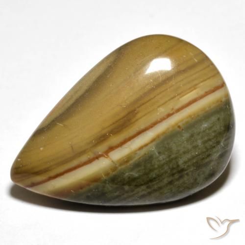 23.26 ct Multicolor Jasper Stone, Natural Jasper in Pear Cabochon Shape for Sale