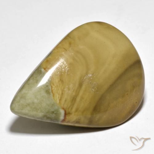 25.49 ct Multicolor Jasper Stone, Natural Jasper in Pear Cabochon Shape for Sale