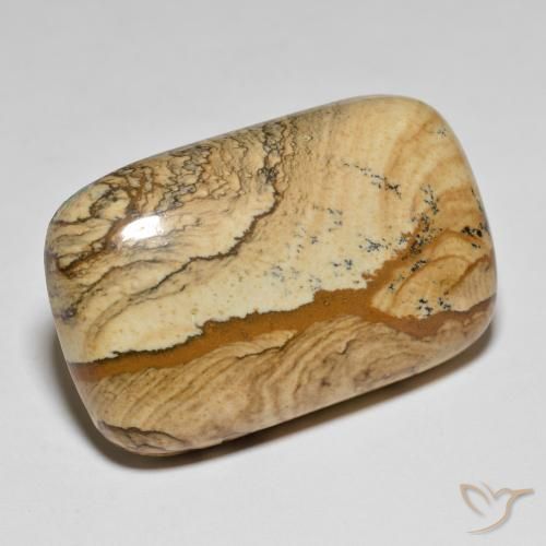 62.57 ct Multicolor Jasper Stone, Natural Jasper in Cushion Cabochon Shape for Sale