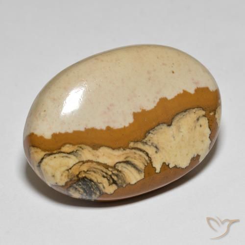 53.62 ct Multicolor Jasper Stone, Natural Jasper in Oval Cabochon Shape for Sale