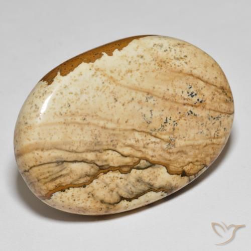 51.55 ct Multicolor Jasper Stone, Natural Jasper in Oval Cabochon Shape for Sale