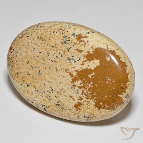 52.82 ct Multicolor Jasper Stone, Natural Jasper in Oval Cabochon Shape for Sale