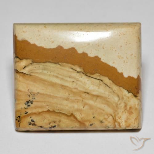 42.90 ct Multicolor Jasper Gemstone, Jasper Gem in Baguette Cabochon Shape for Sale.