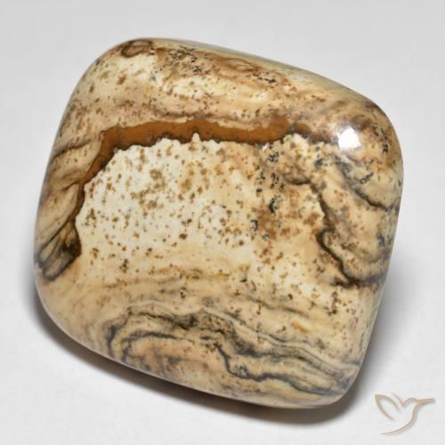 31.61 ct Multicolor Jasper Stone, Natural Jasper in Cushion Cabochon Shape for Sale
