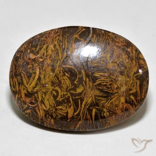 印象のデザイン Natural 63.72ct Golden Opaque Oval, Jasper, Brown ダイヤモンド