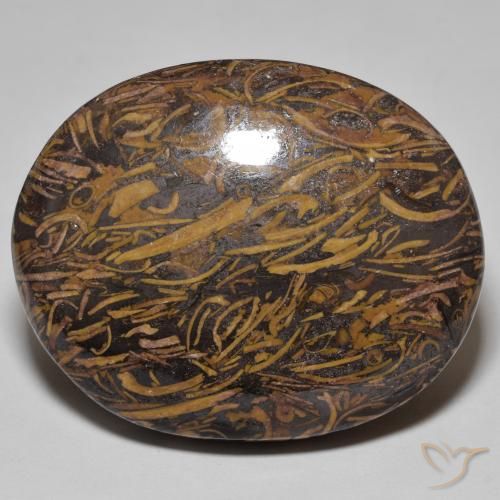 58.09 ct Multicolor Jasper Stone, Natural Jasper in Oval Cabochon Shape for Sale