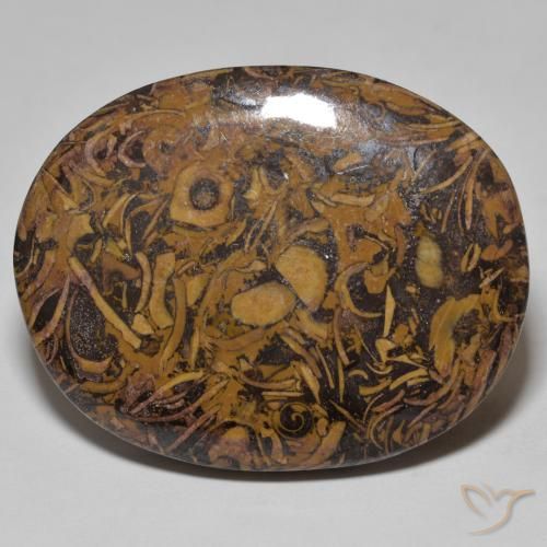 Jaspe Multicolor Cabujón Óvalo de 35,1 x 27,6mm de Indonesia, peso de 58.13 ct, piedra preciosa natural No tratado en claridad Opaco, Jaspe de 1 pieza - Color: , dureza Mohs de 6.5 - 7 Adecuado para joyas de uso diario, Photo A