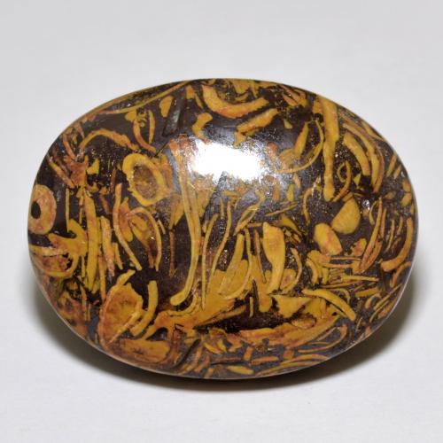 37.59 ct Multicolor Jasper Stone, Natural Jasper in Oval Cabochon Shape for Sale