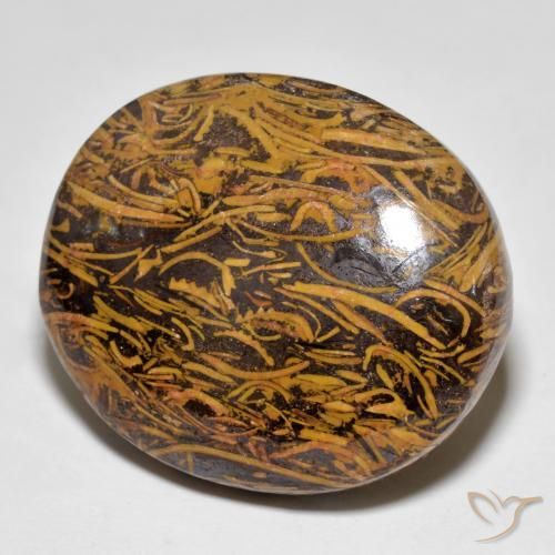 46.21 ct Multicolor Jasper Stone, Natural Jasper in Oval Cabochon Shape for Sale