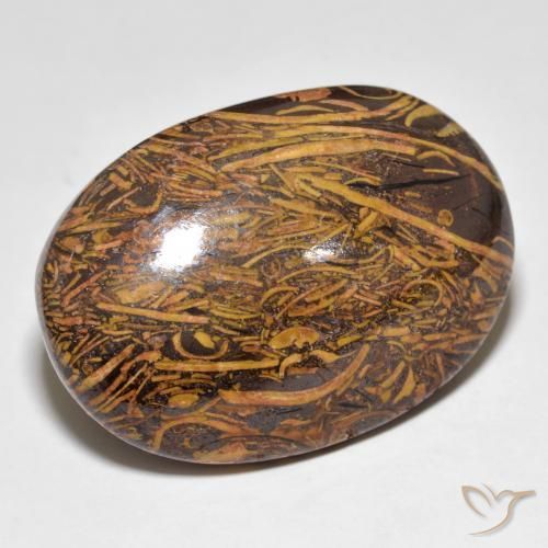 50.12 ct Multicolor Jasper Stone, Natural Jasper in Oval Cabochon Shape for Sale